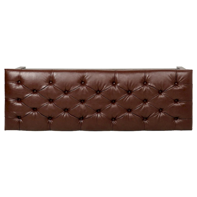 Wooden Base Upholstered Bench for Bedroom for Entryway,60 with Nailhead Trim and Shelf