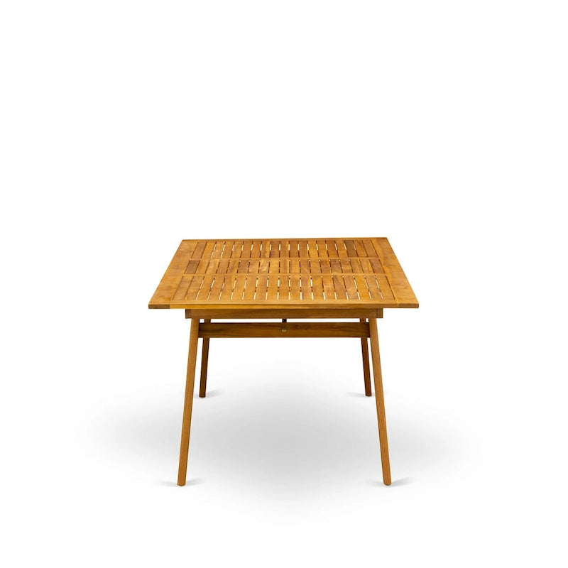 East West Furniture BDETRNA Modern Coffee Table and Rectangular Top with Wood 4 legs - Natural Oil Finish