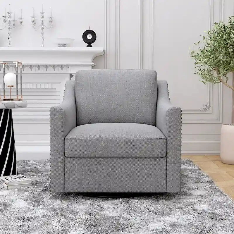 Swivel Accent Chairs for Living Room, 360 Degree Barrel Chairs Arm Chairs for Bedroom Living Room Chair Bedroom Chair