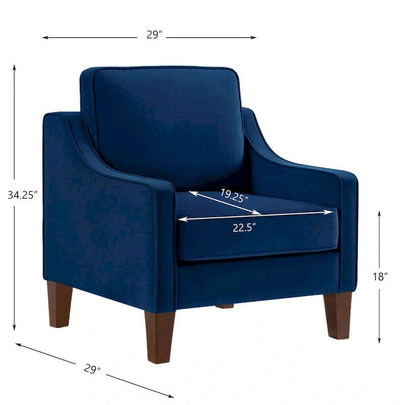 Living Room Single Seat Sofa Chair with Wooden Legs