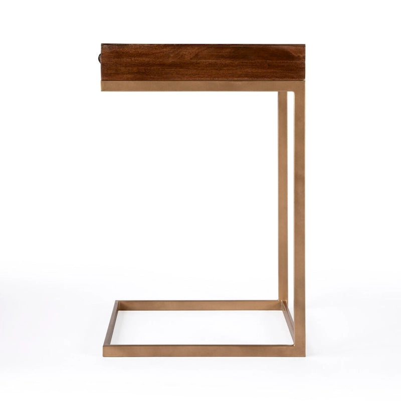 Alec 1 Drawer C Shaped End Table