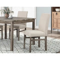 Best Master Furniture Upholstered Linen Rustic Side Chairs (Set of 2)