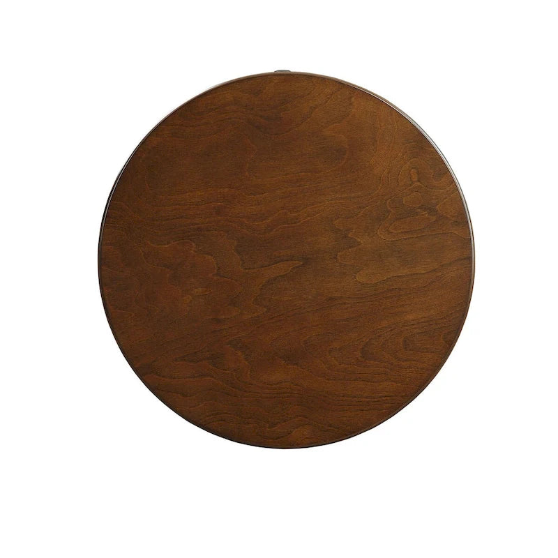 Walnut & Black End Tables by CUSchoice - 18Dia X 24H