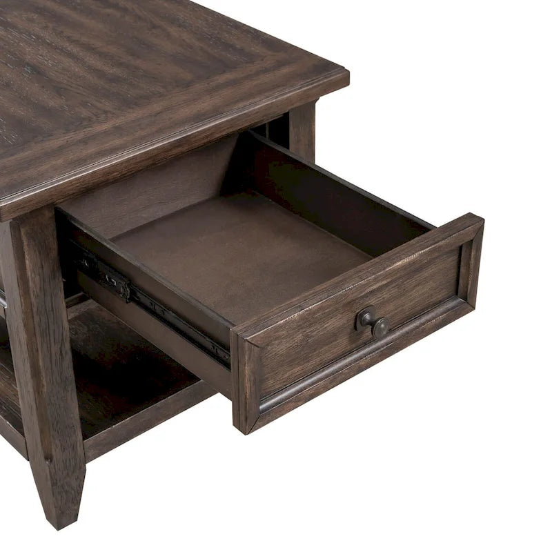 Paradise Valley Saddle Brown Rectangular End Table