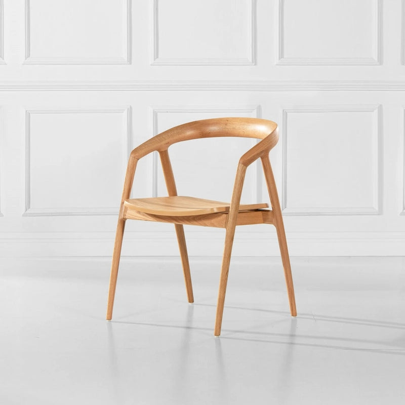 Simeon 21 Sculpted Oak Wood Dining Chair