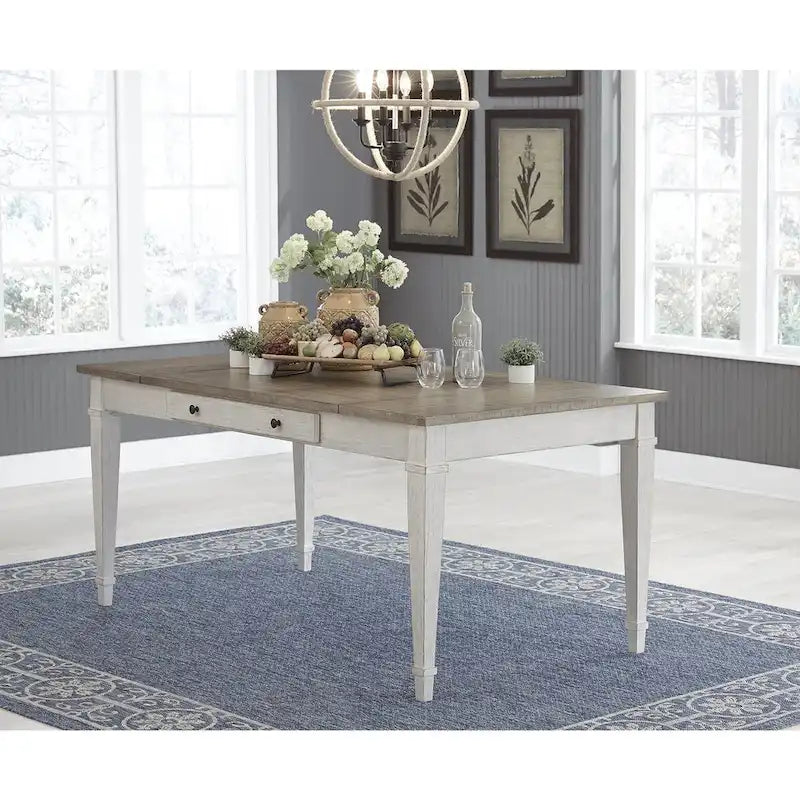 Signature Design by Ashley Skempton White / Light Brown 5-Piece Dining Package