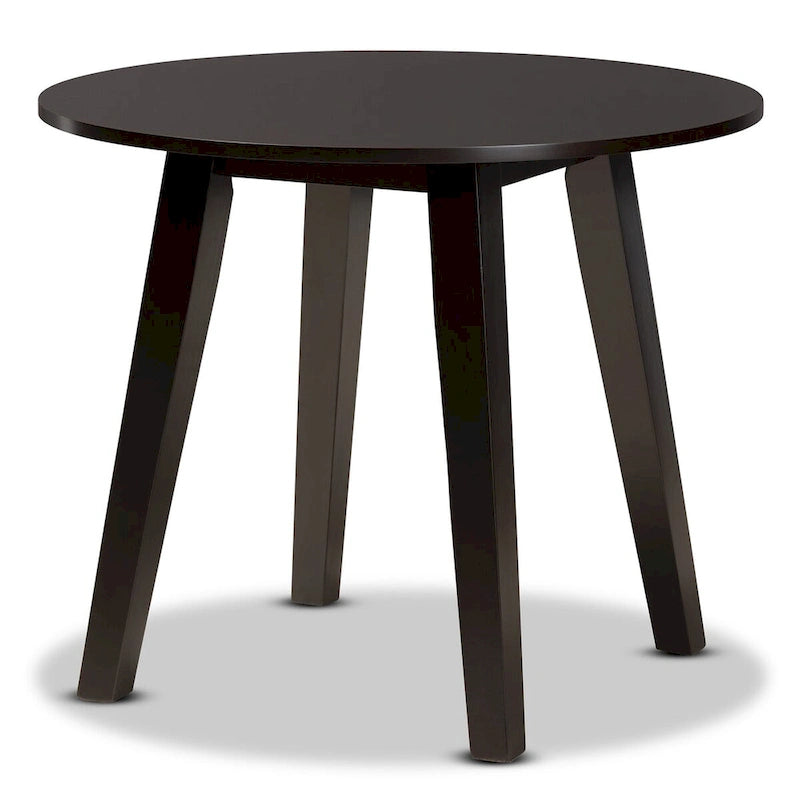 Derya Modern Transitional 5-Piece Wood Dining Set-Grey/Dark Brown