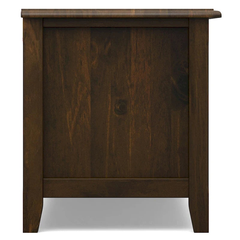 WYNDENHALL Portland SOLID WOOD 72 Wide Transitional TV Media Stand in Mahogany Brown For TVs up to 80 - 17 D x 72 W x 20 H