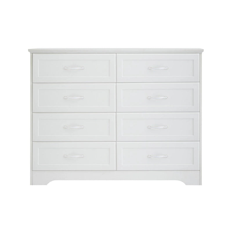 3 Drawer Bedroom Chest of Drawers with 8 Drawers Dresser,Clothes Organizer -Metal Pulls,47.6L x 15.7W x 36.7H